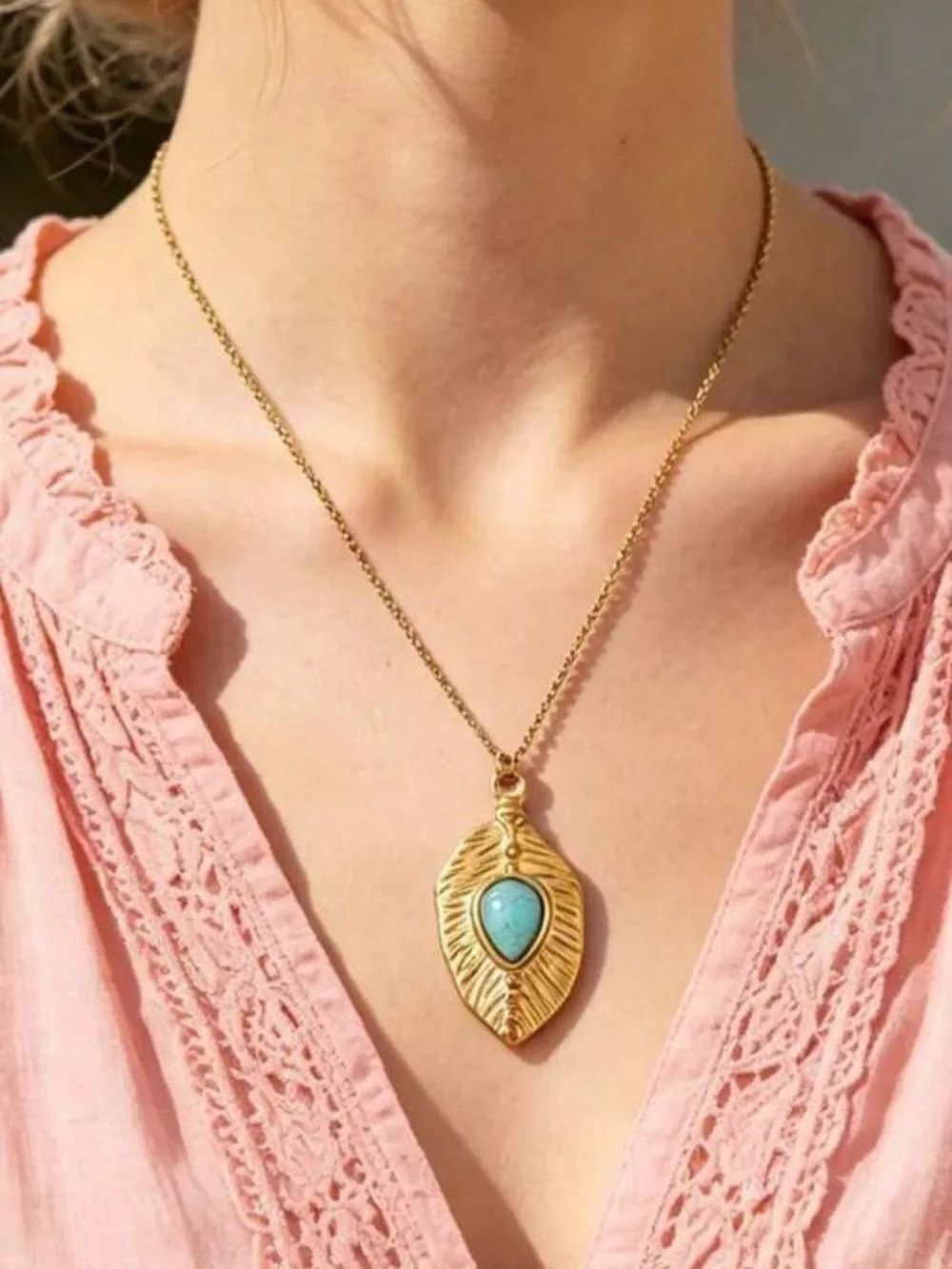 Boho Leaf Necklace S1470